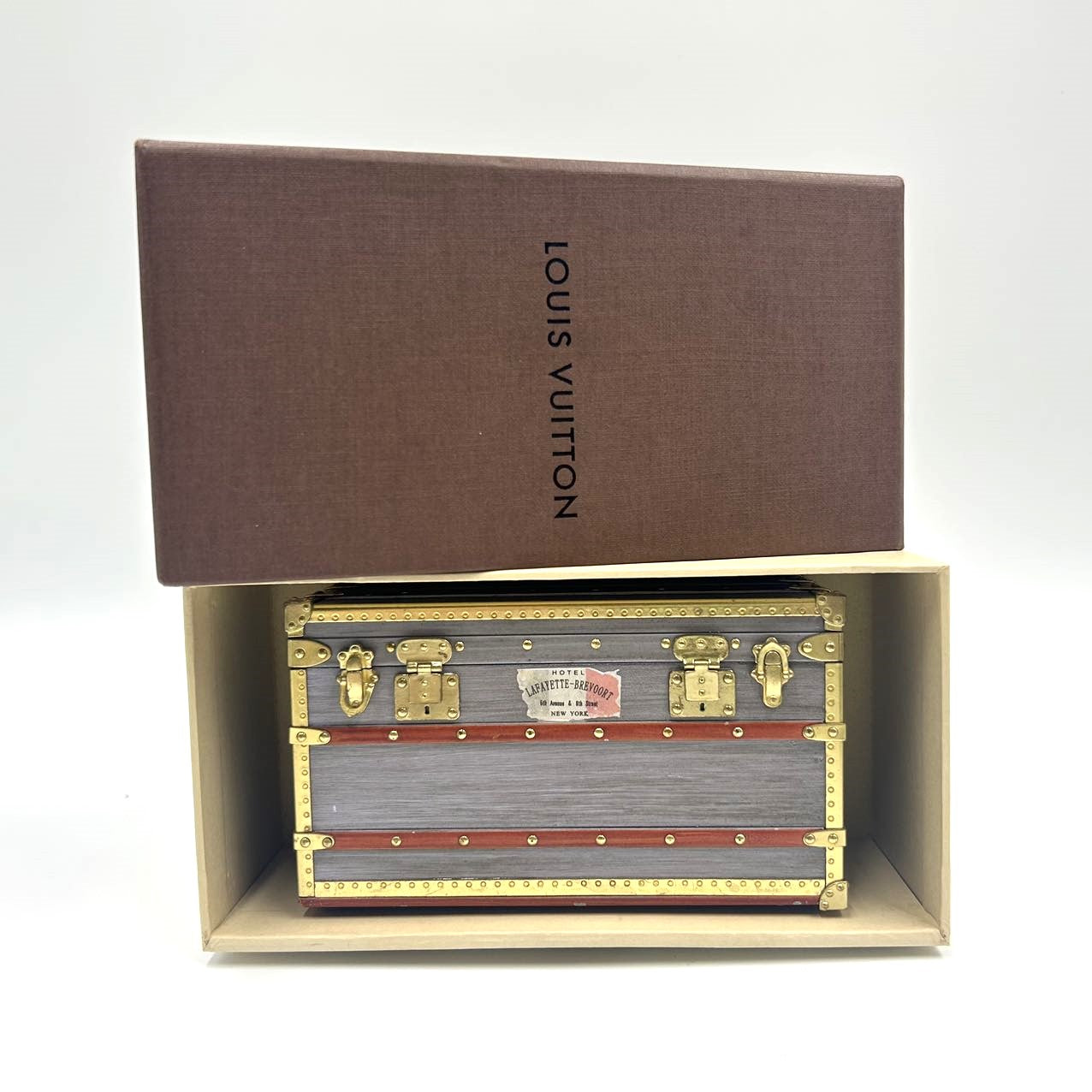 LOUIS VUITTON<br>Mini Malle Zinc Trunk Paperweight