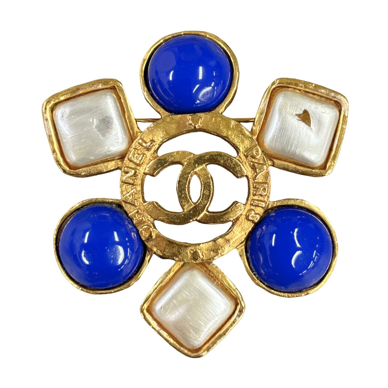 CHANEL <br> CC Color Stone Brooch