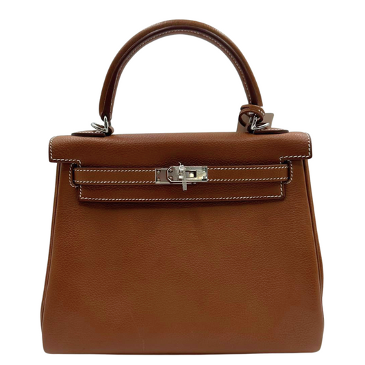 HERMES<br> Kelly 25 Barenia Faubourg Briefmarke B 2023