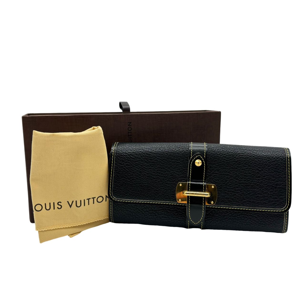 LOUIS VUITTON<br> Suhali Portefeuille Favori Noir