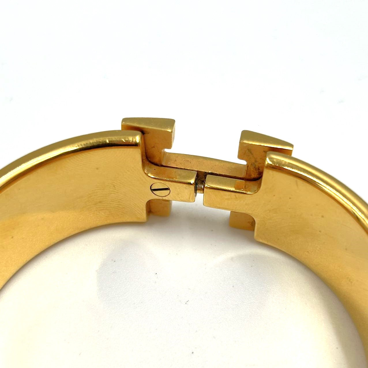 HERMES <br>Enamel Wide Clic Clac H Bracelet