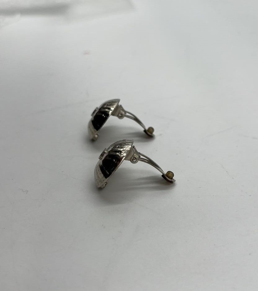 CHANEL<br>Co Co Mark Earrings Silver