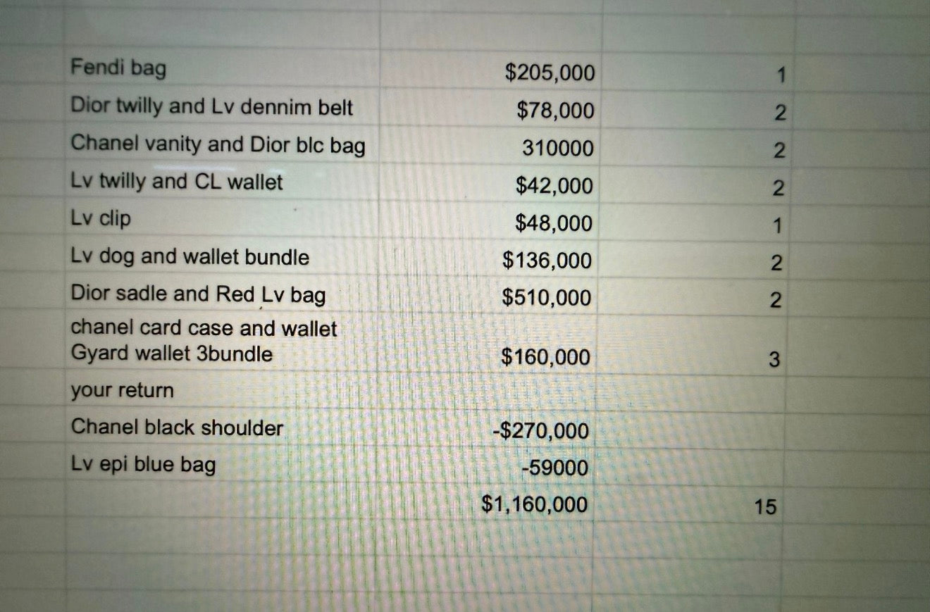 your select 15items