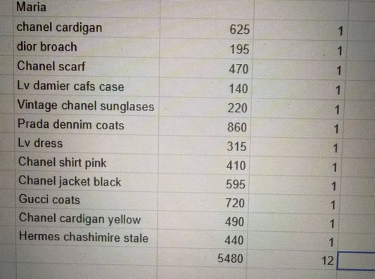 your select 12items