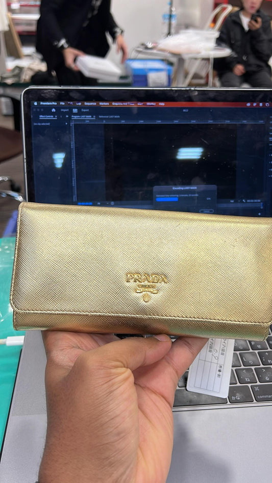 Prada Gold wallet