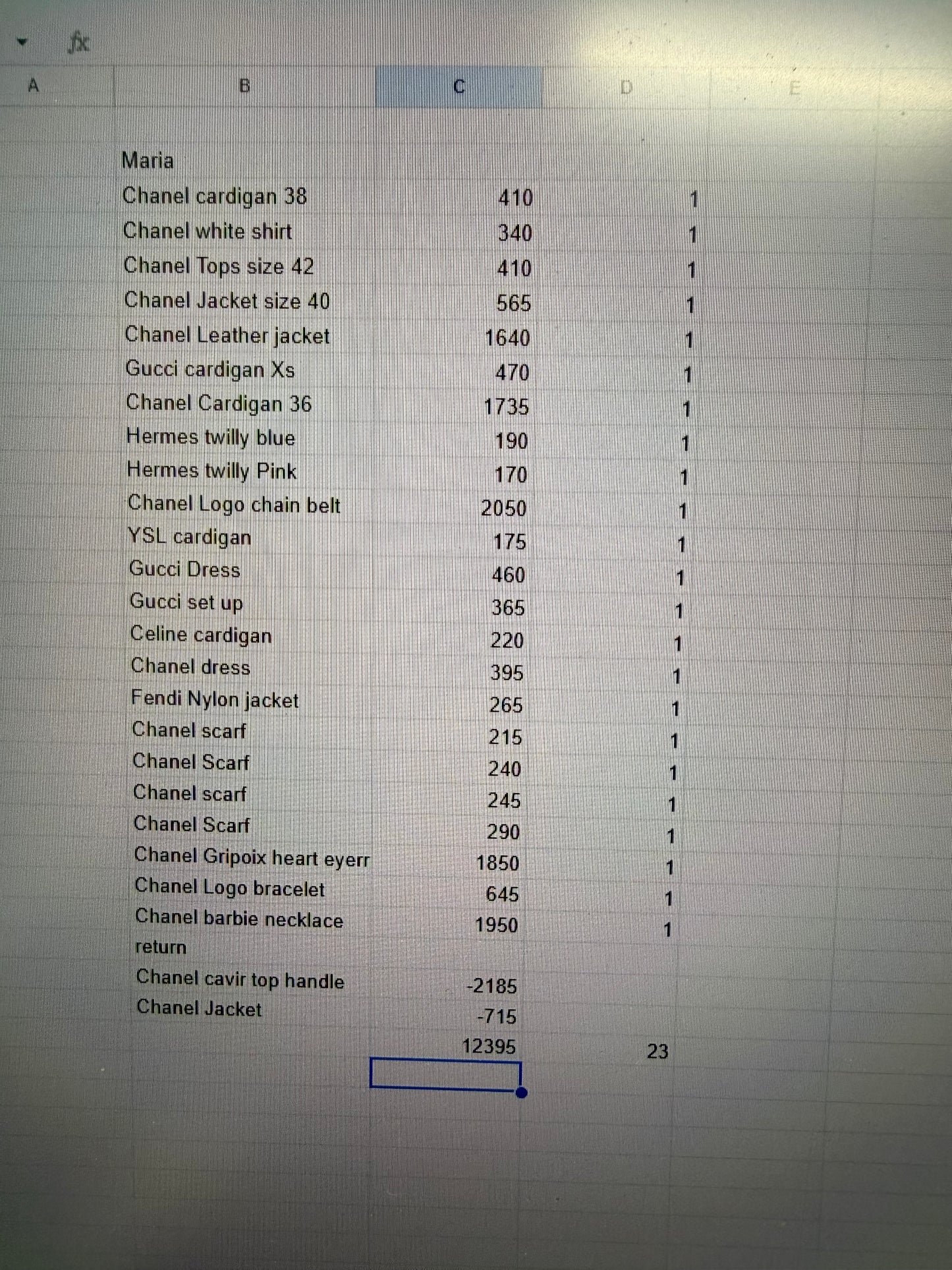 your select 23items