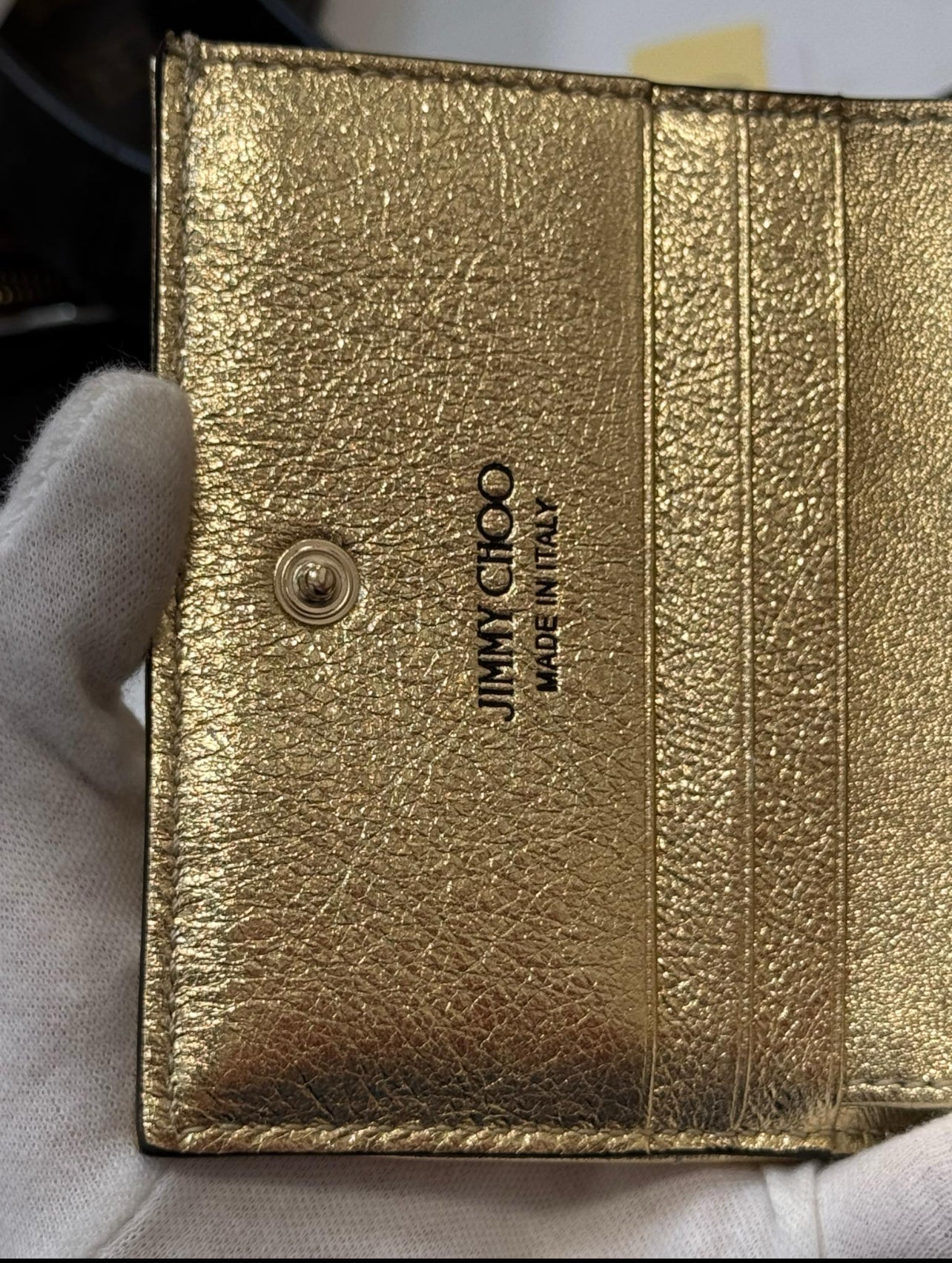 Jimmy Choo Shinny Gold Wallet