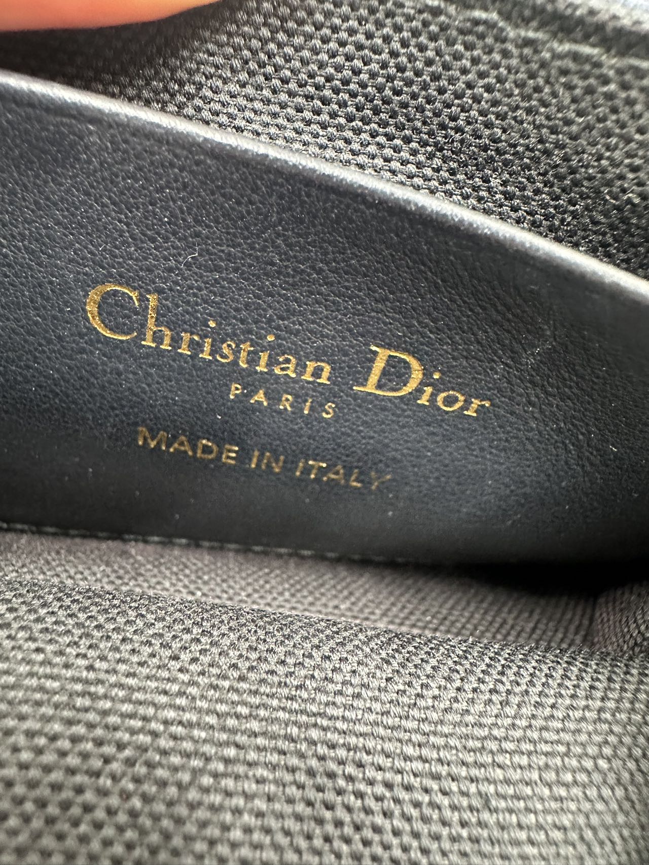 CHRISTIAN DIOR<br> Oblique Montaigne Nano Navy Canvas