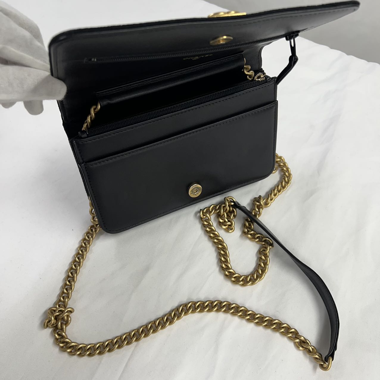 CHANEL<br>Boy Chanel Chain Wallet Velor