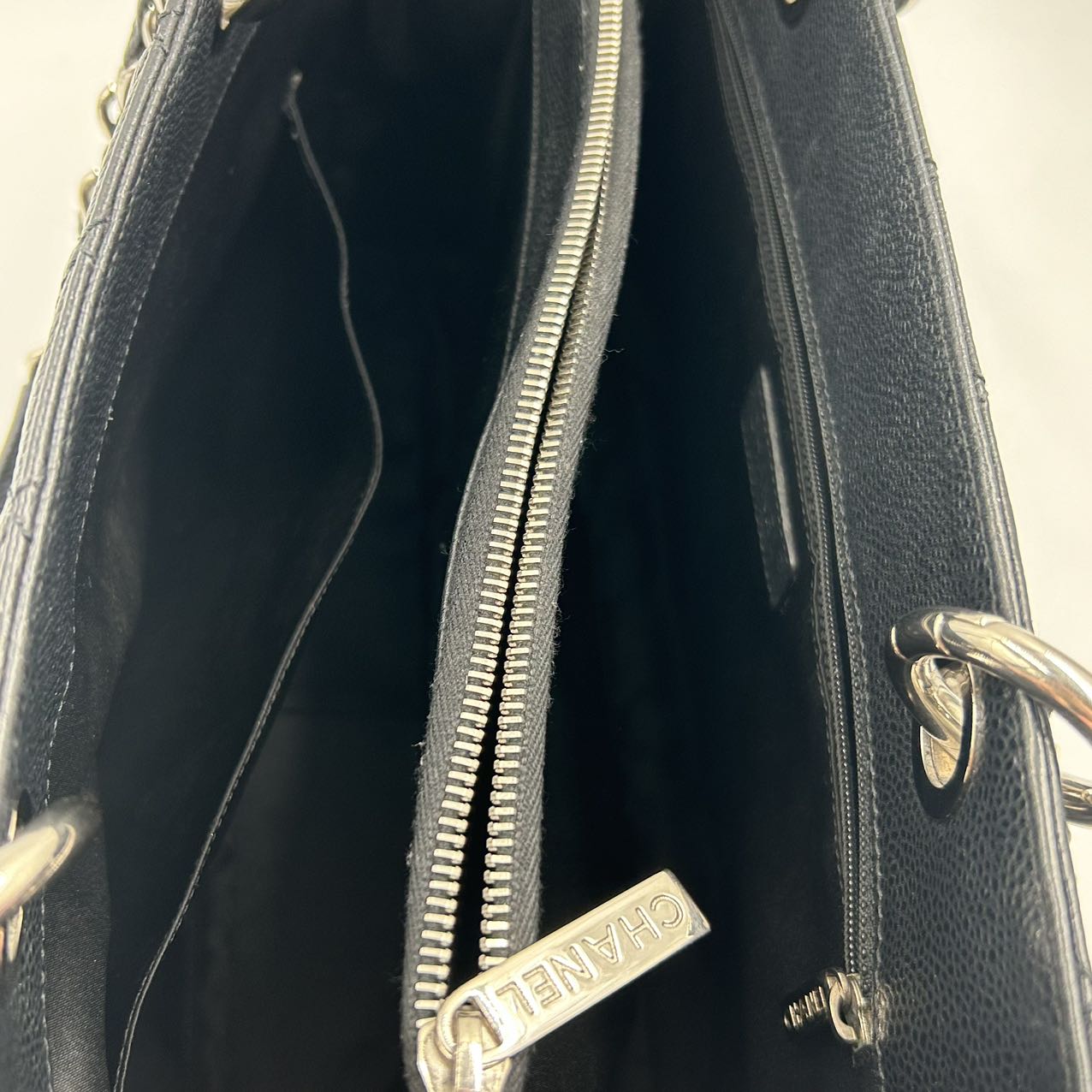 CHANEL<br>Black Caviar GST Tote Bag