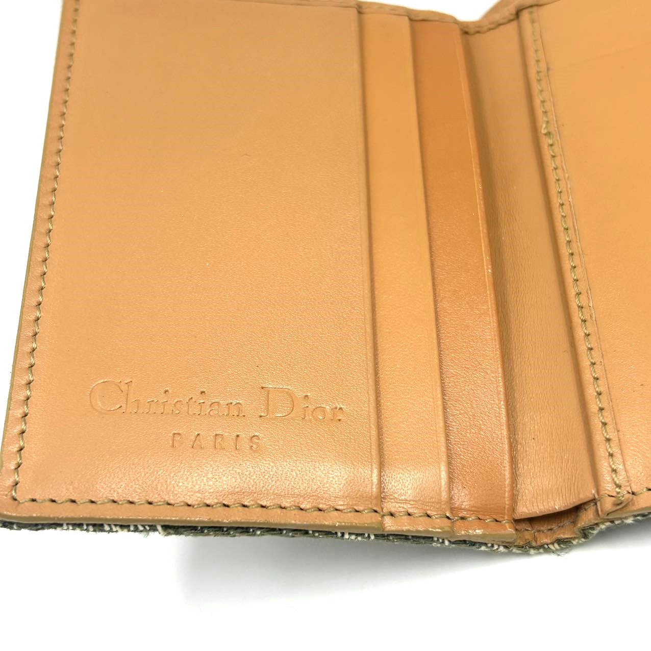 CHRISTIAN DIOR<br>Saddle Wallet Green