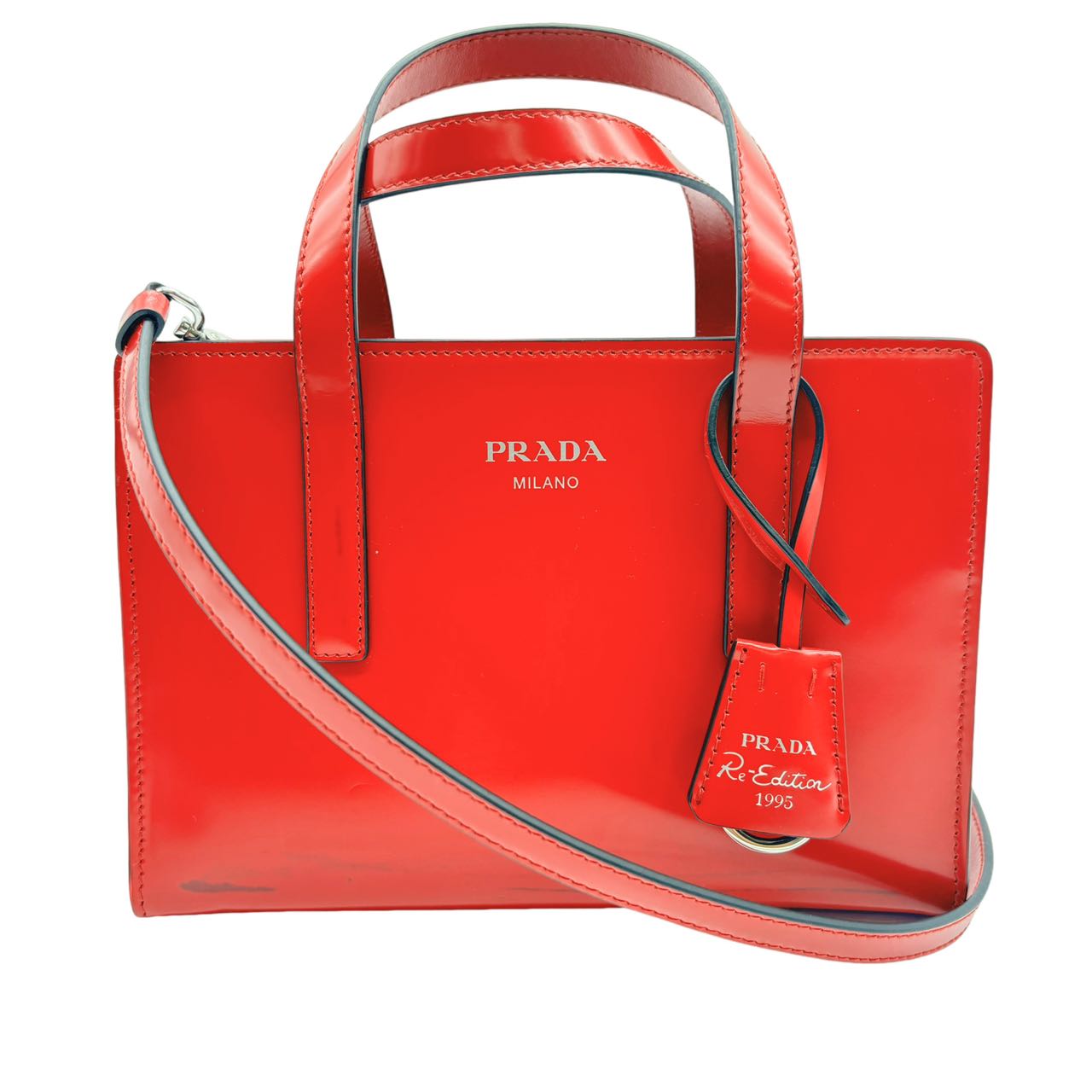 PRADA <br> Re-Edition 1995 Brushed Leather Hand Bag