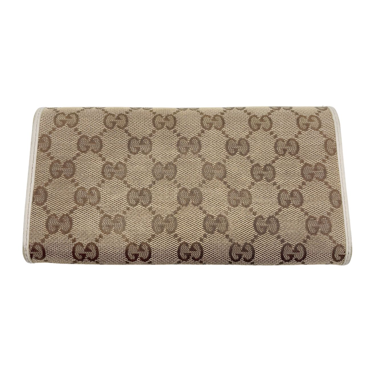 GUCCI<br> Langes Portemonnaie aus GG Canvas