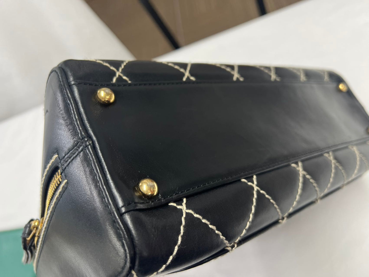 CHANEL<br>Wild Stitch Calfskin Hand Black