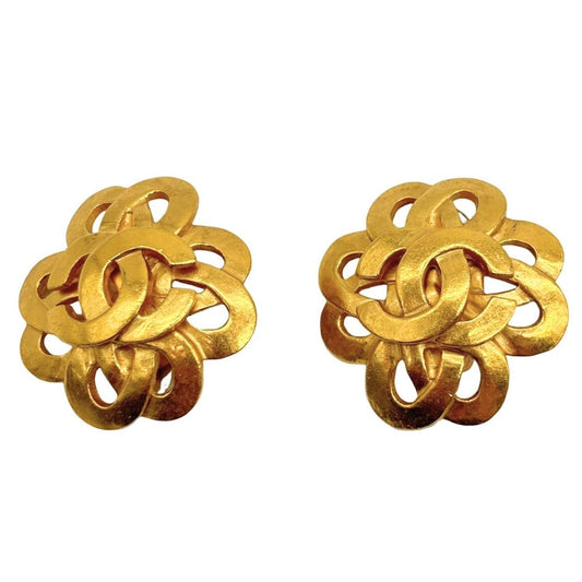 CHANEL<br> Boucles d'oreilles CC Or