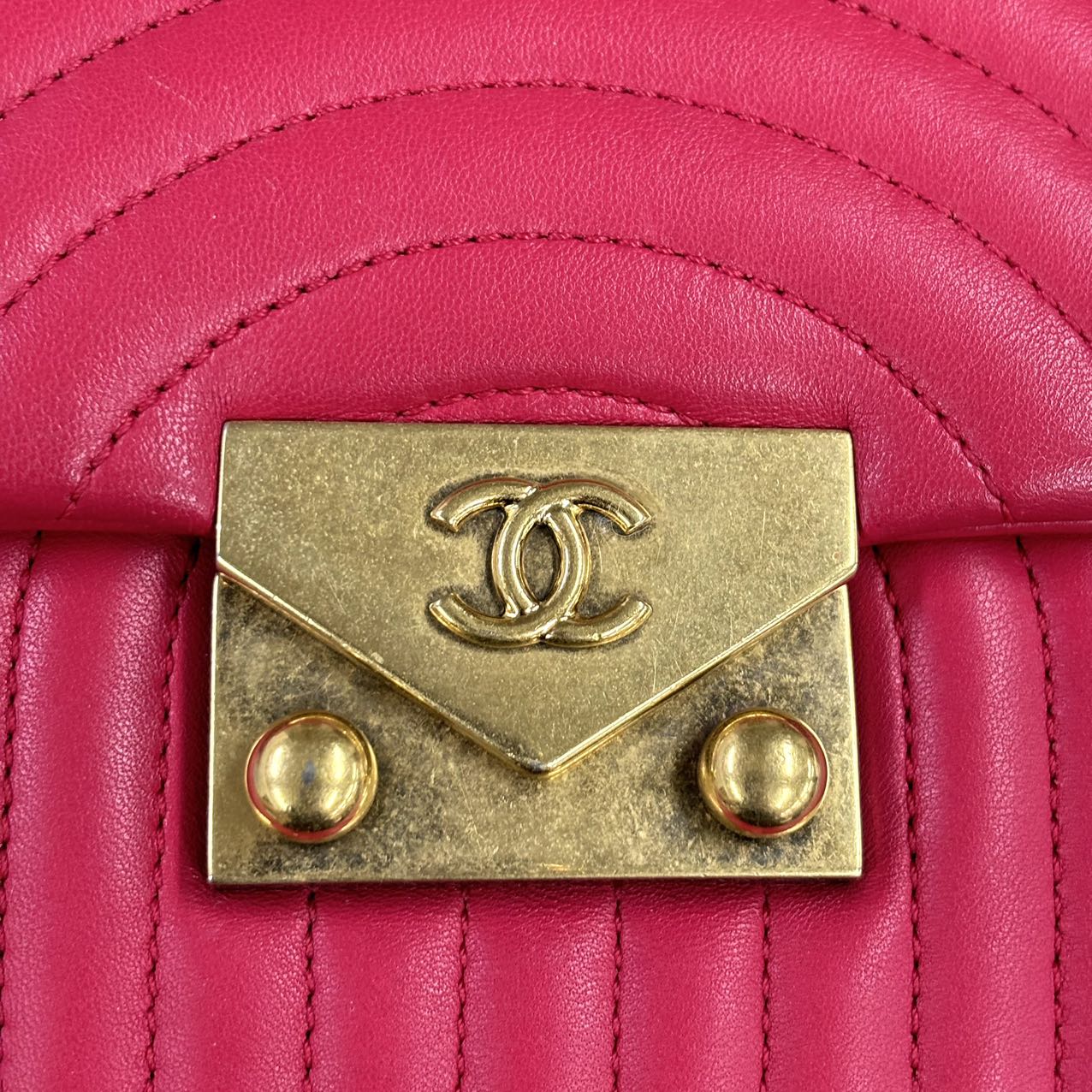 CHANEL <br> Lamb Skin Chain Shoulder Bag