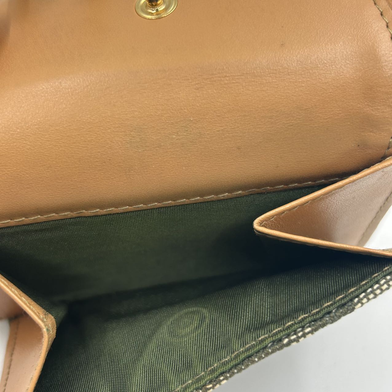 CHRISTIAN DIOR<br>Saddle Wallet Green