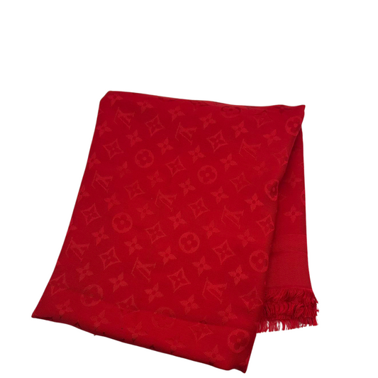 LOUIS VUITTON<br>Monogram Classic Shawl Silk/Wool Scarf