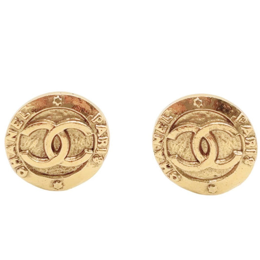 CHANEL<br> Boucles d'oreilles CC Or