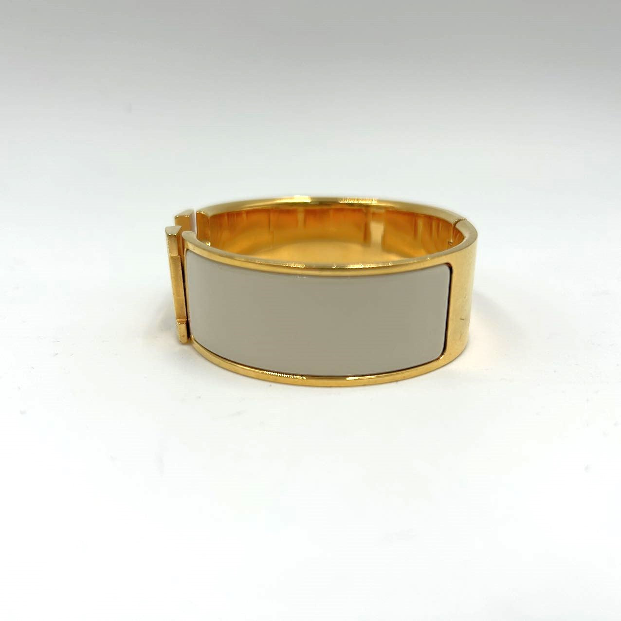 HERMES <br>Enamel Wide Clic Clac H Bracelet