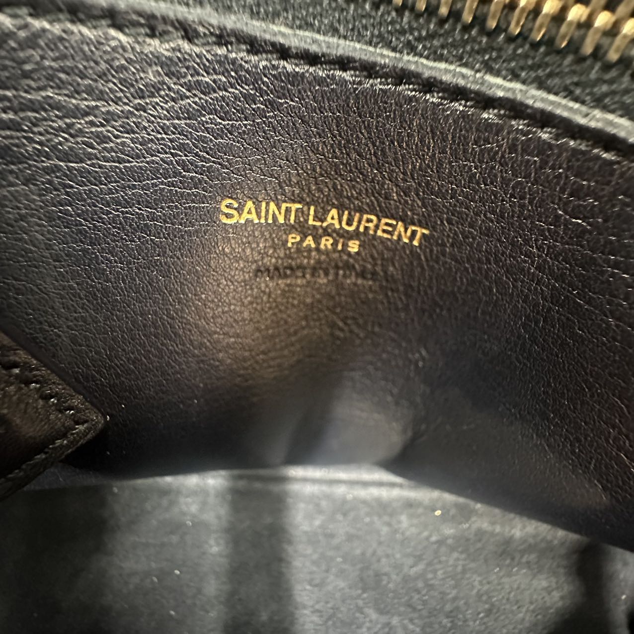 SAINT LAURENT<br>Leather Cabas Bag Black