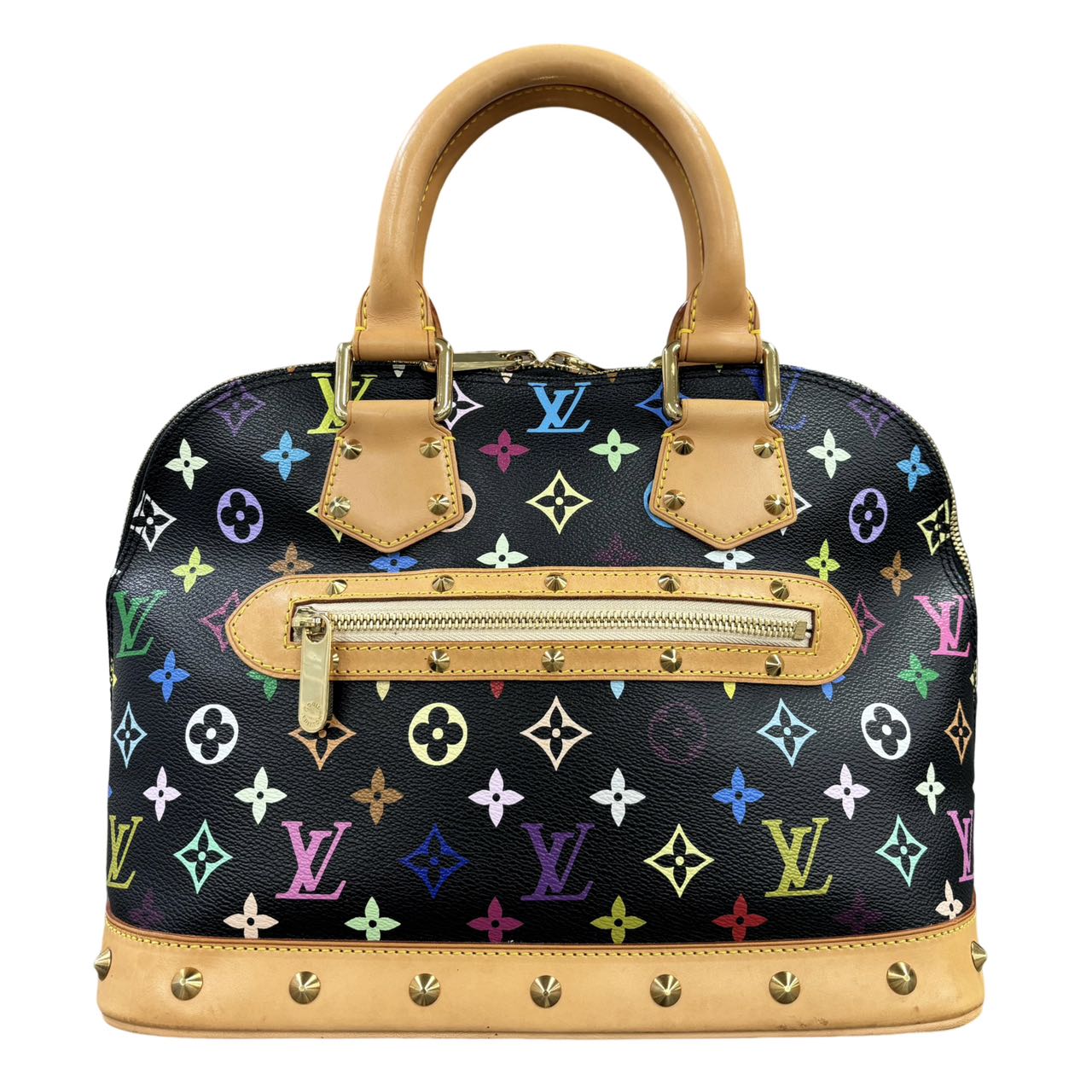 LOUIS VUITTON <br> Black Monogram Multicolor Alma