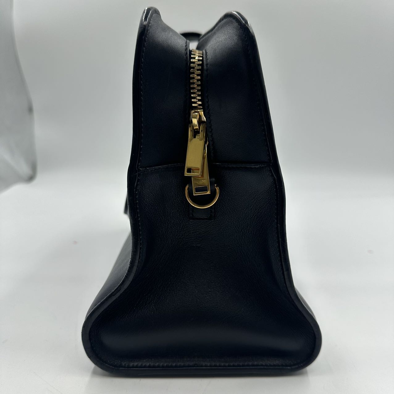 Heiliger Laurent<br> Cabas Tasche aus Leder Schwarz