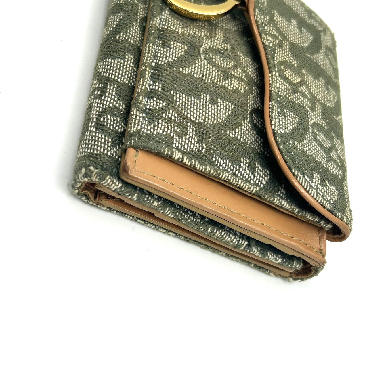 CHRISTIAN DIOR<br>Saddle Wallet Green