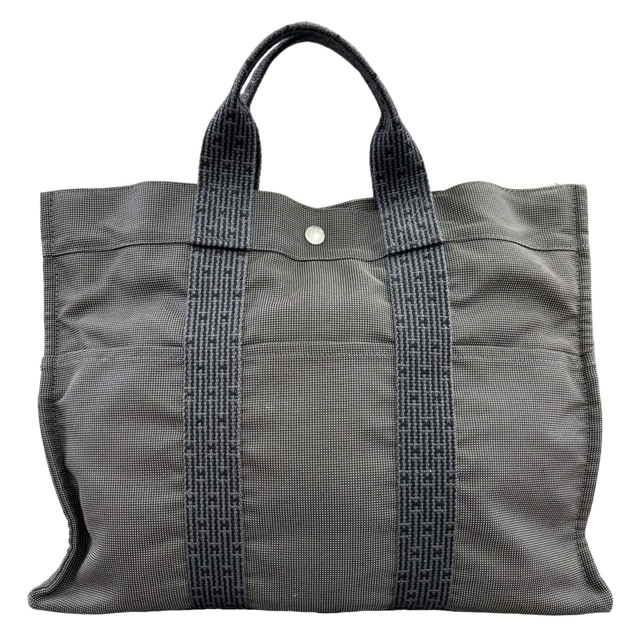 HERMÈS<br> Sac fourre-tout Herline en toile MM