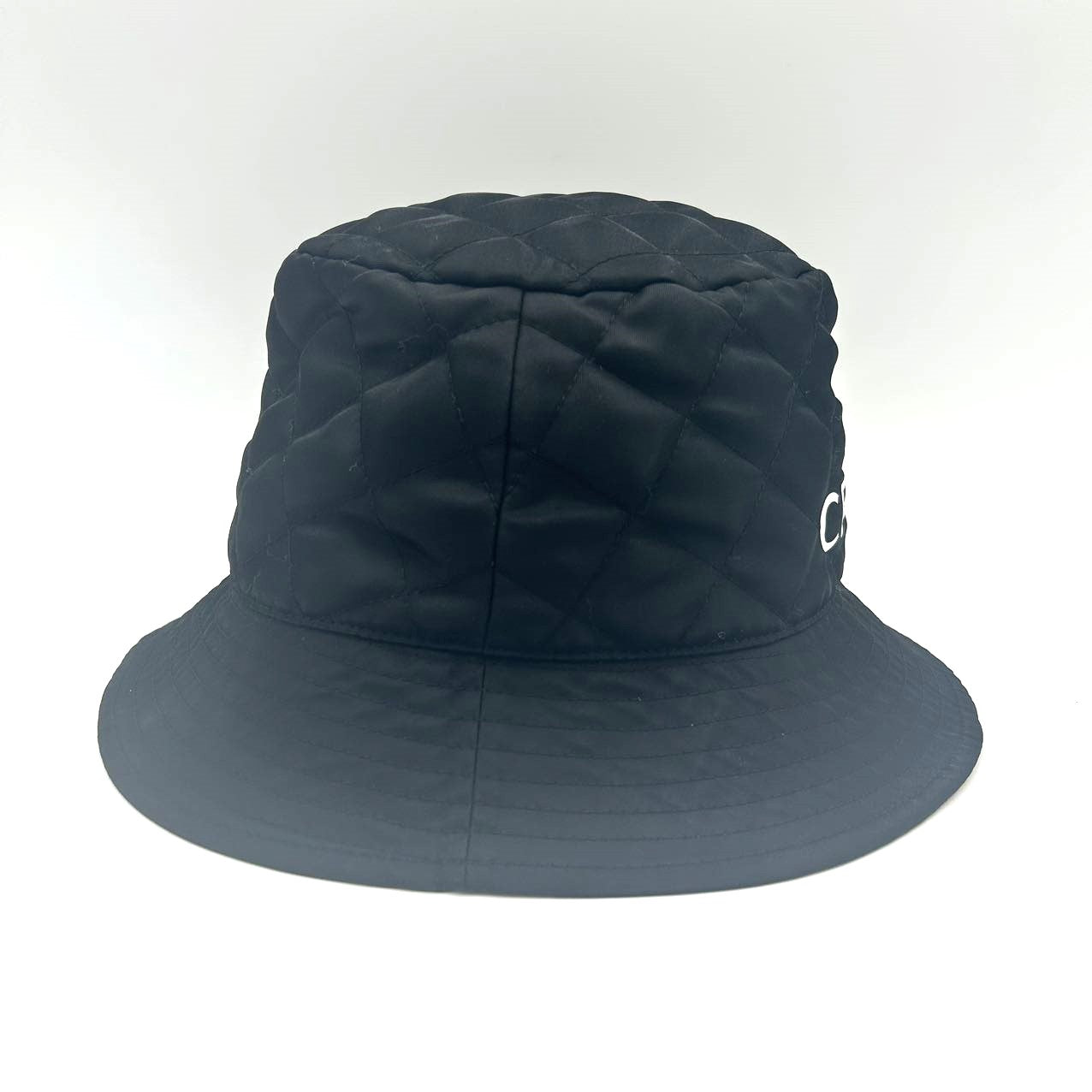 CELINE<br> Quilted Nylon Logo  Bucket Hat