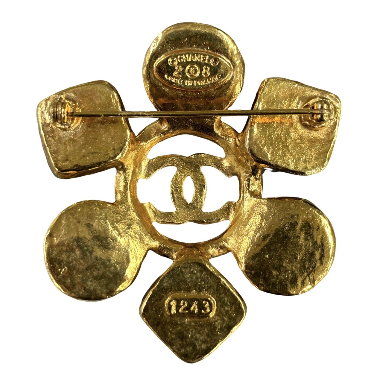 CHANEL <br> CC Color Stone Brooch