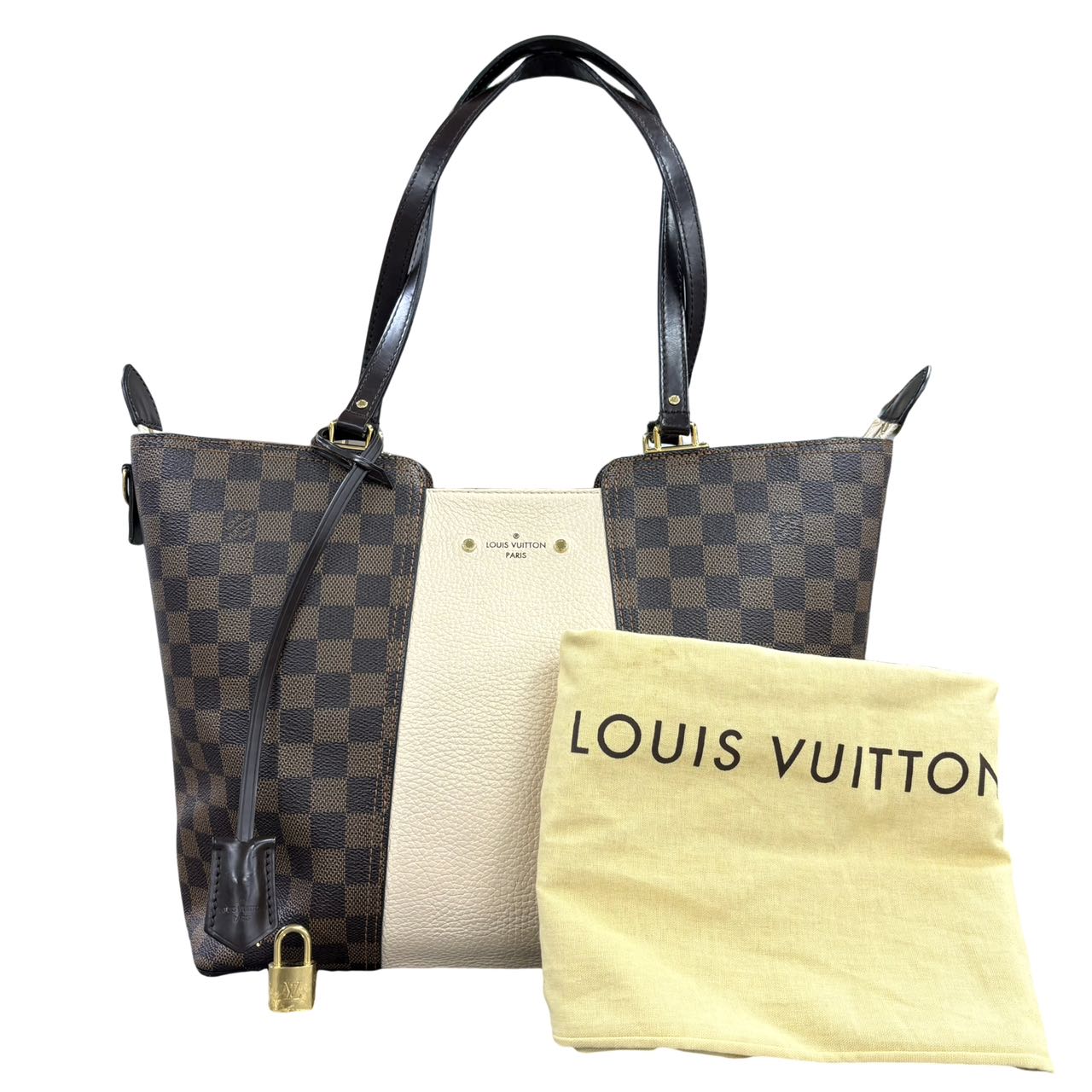 LOUIS VUITTON<br> Sac Damier Jersey Ebène