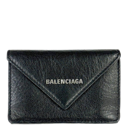 BALENCIAGA <br> Papier Leather Compact Wallet