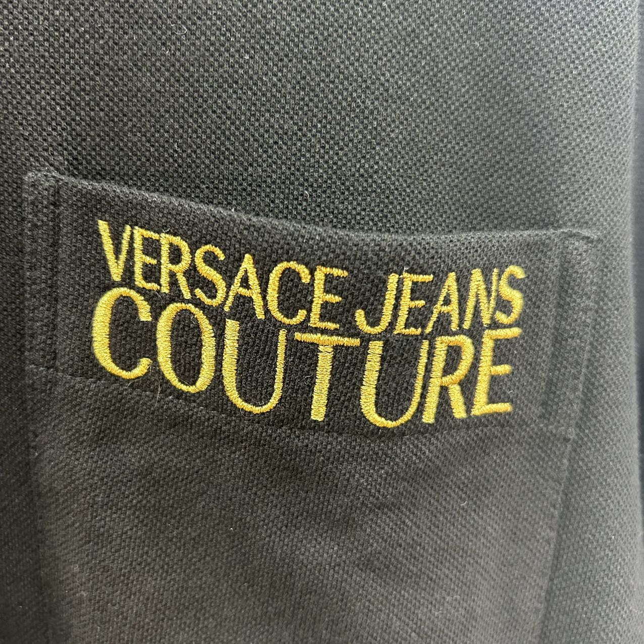 VERSACE<br>Gold Logo Polo Shirt