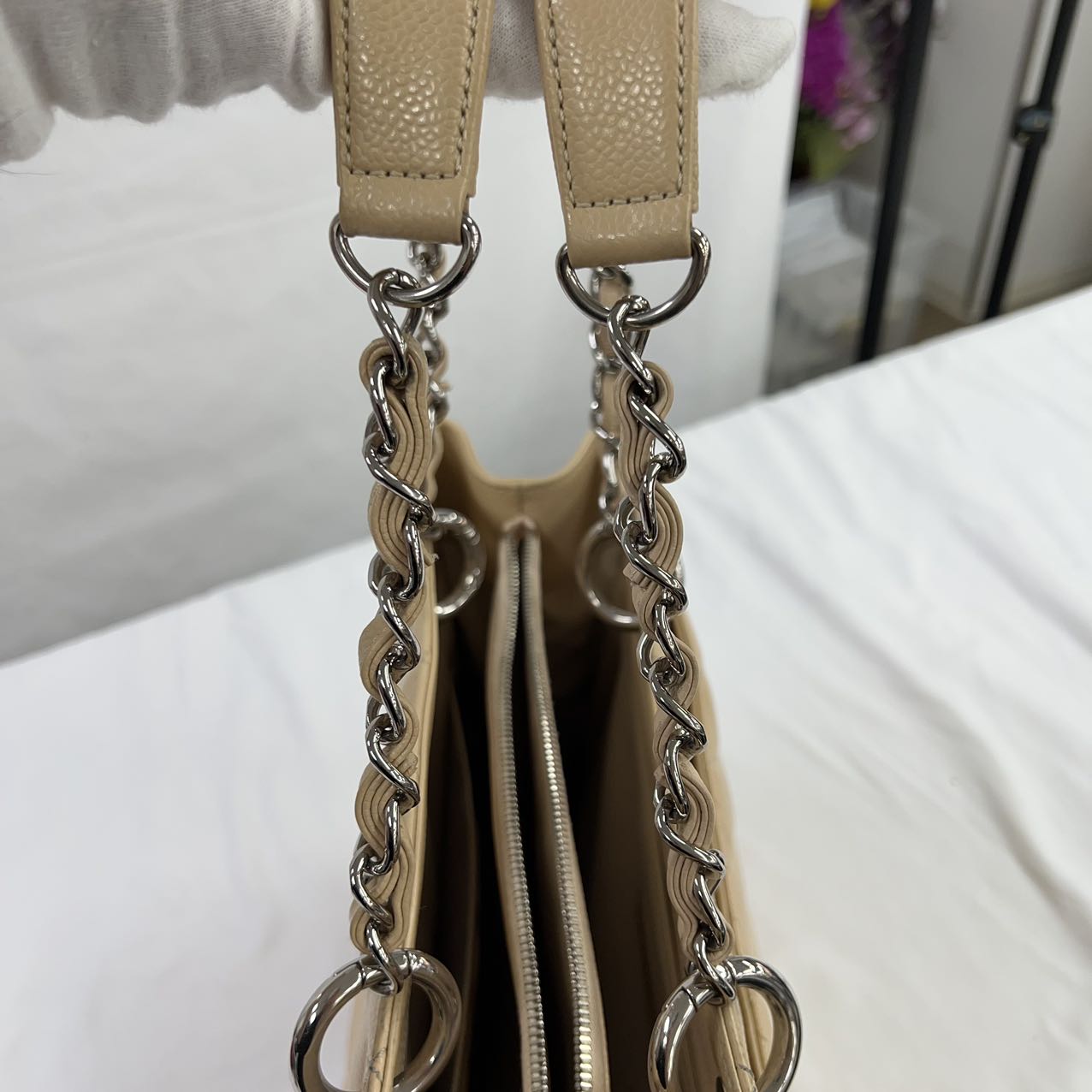 CHANEL<br> GST Caviar Beige