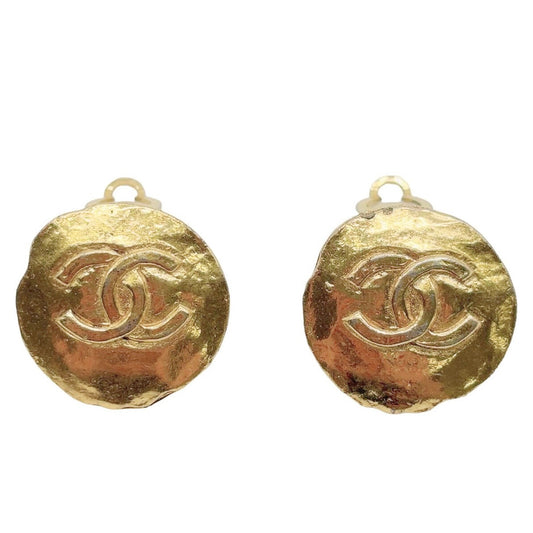 CHANEL <br> CC Earrings Gold